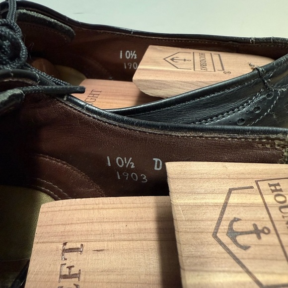 Vintage made in USA Allen Edmonds Black Leather Oxfords - Picture 5 of 9